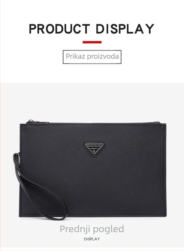 Muška clutch torba od Oxford platna; poliester podstava; proljeće 2025; za poslovna putovanja