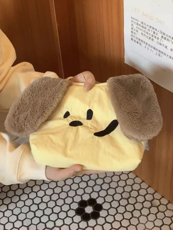 Kozmetička torbica za djevojke, prijenosna putna vrećica s proširivim kapacitetom, motiv životinja, materijal pamuk i lan