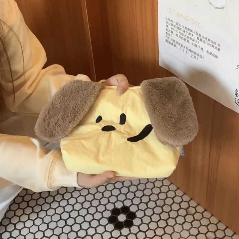 Kozmetička torbica za djevojke, prijenosna putna vrećica s proširivim kapacitetom, motiv životinja, materijal pamuk i lan