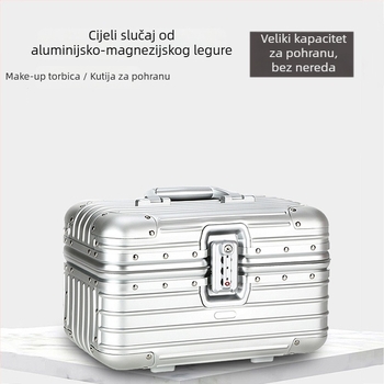 Putni kofer od aluminijskog legura, TSA kombinirano zaključavanje, kotači u stilu zrakoplova, ultralagan, podstava od najlona, težina oko 2 kg