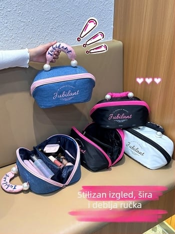 Kozmetička torbica – poliester; podstava poliester; gradski minimalistički stil; kućno skladištenje; pogodno za pohranu kozmetike