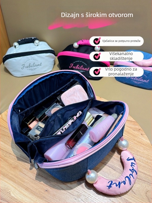 Kozmetička torbica – poliester; podstava poliester; gradski minimalistički stil; kućno skladištenje; pogodno za pohranu kozmetike