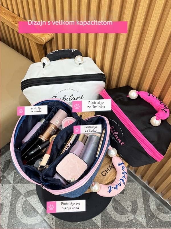 Kozmetička torbica – poliester; podstava poliester; gradski minimalistički stil; kućno skladištenje; pogodno za pohranu kozmetike