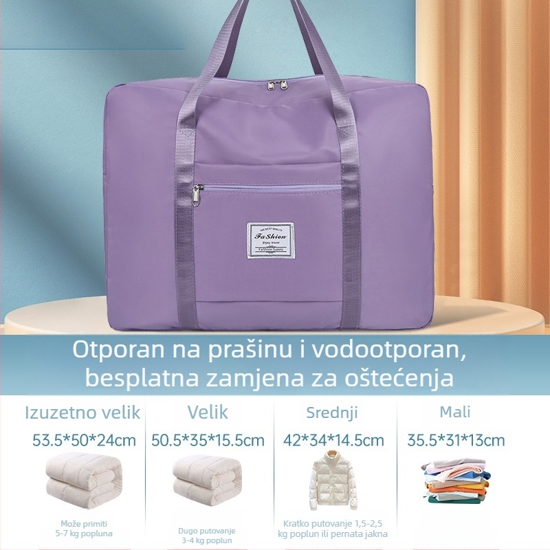 Torba za putovanje velike kapacitete, prijenosna kubna torba za odlaganje prtljage za deke, odjeću i obuću