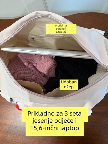 Torba za putovanja za odmor s velikim kapacitetom, najlon, vodootporna, podstava od poliestera, jednobojni uzorak (Materijal: Najlon; Vodootpornost: Da; Podstava: Poliester; Uzorak: Jednobojni; Stil: Slobodno vrijeme putovanja)
