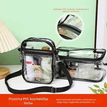 PVC kozmetička torbica, ručna torbica u stilu, otporna na prašinu, za putovanja, skladištenje šminke i higijenskih potrepština