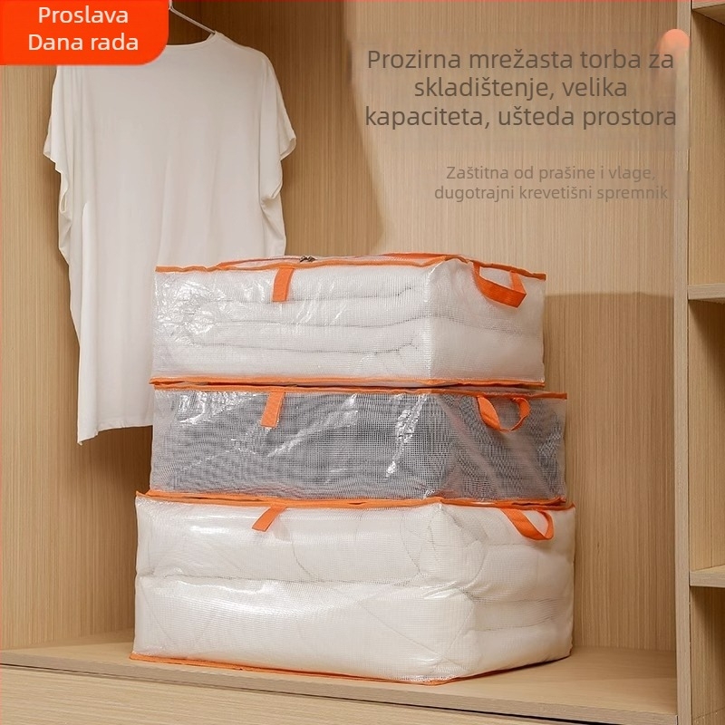 Prozirna PVC torba za skladištenje deke i odjeće, kubičnog oblika, vodootporna i otporna na vlagu, velik kapacitet