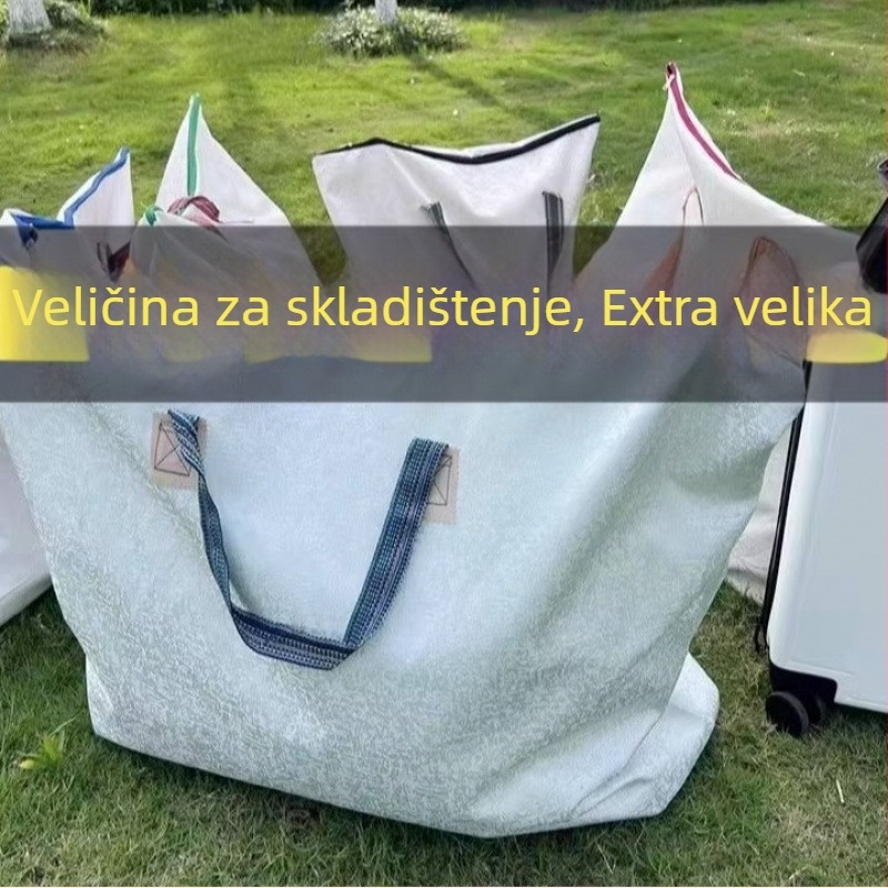 Torba za skladištenje jorgana, ručni stil, pamuk i lan, za jorgan i odjeću, skladištenje u spavaćoj sobi i prilikom putovanja
