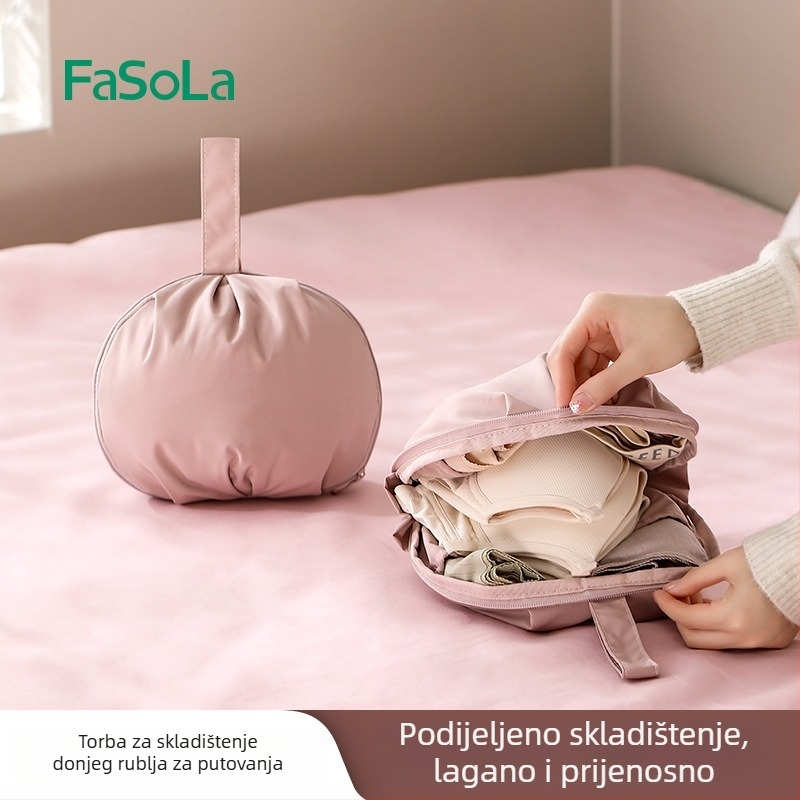 FaSoLa torba za pohranu odjeće, organizator u stilu torbe; materijal: 100% poliester, prešivanje svilenom nitom; višenamjenski spremnik za donje rublje, kozmetiku i prljavu odjeću