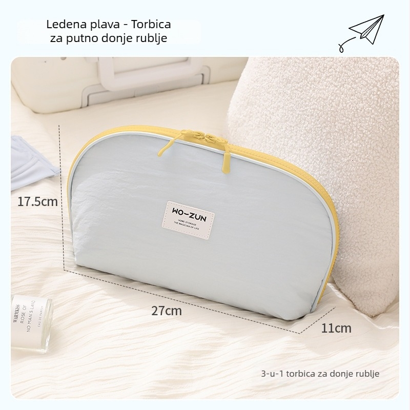 Torba za skladištenje odjeće, stil ručne torbe, poliester, višenamjenski putni organizator za donje rublje, grudnjake i čarape