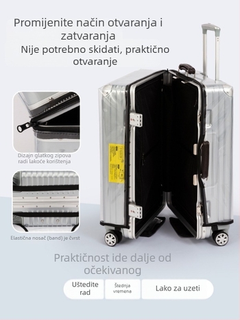 Prozirna PVC navlaka za kufere – vodootporna, otporna na habanje, zaštitna navlaka za kufre, unisex, deblji dizajn za putovanja