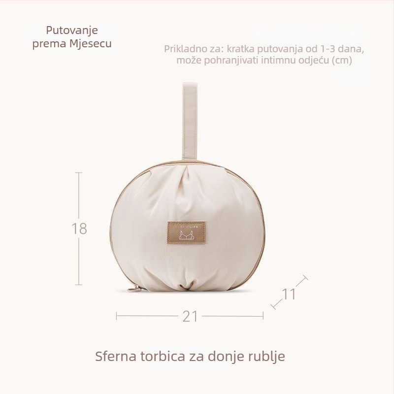 Torbica za donje rublje s cilindričnim oblikom, 600D Oxford tkanina, za organiziranje, japanski stil