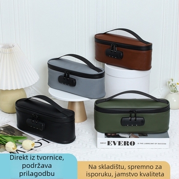 Kutija/torbica za kartice/ID, kubni oblik, PU materijal, višestruka namjena, putničko skladištenje, model 202409025