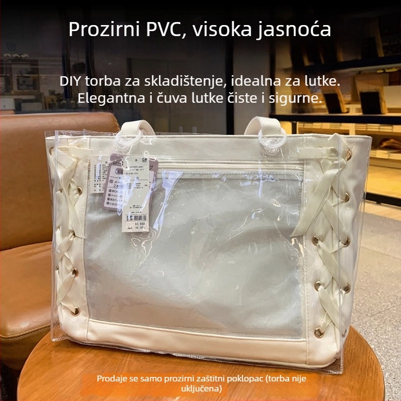 Prozirna PVC torba za pohranu u obliku kocke, višestruka upotreba, model 00901