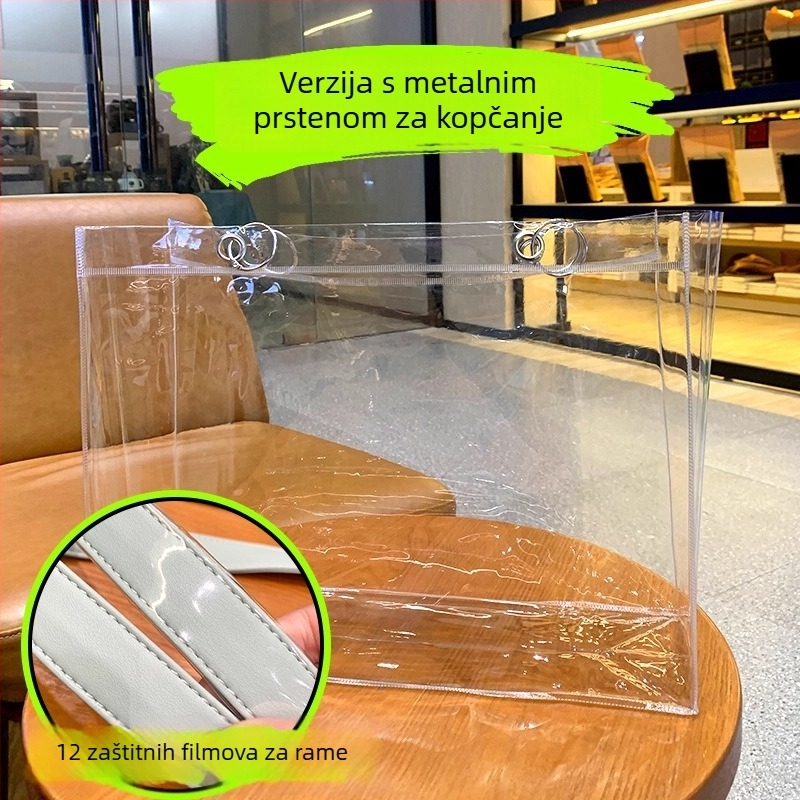 Prozirna PVC torba za pohranu u obliku kocke, višestruka upotreba, model 00901