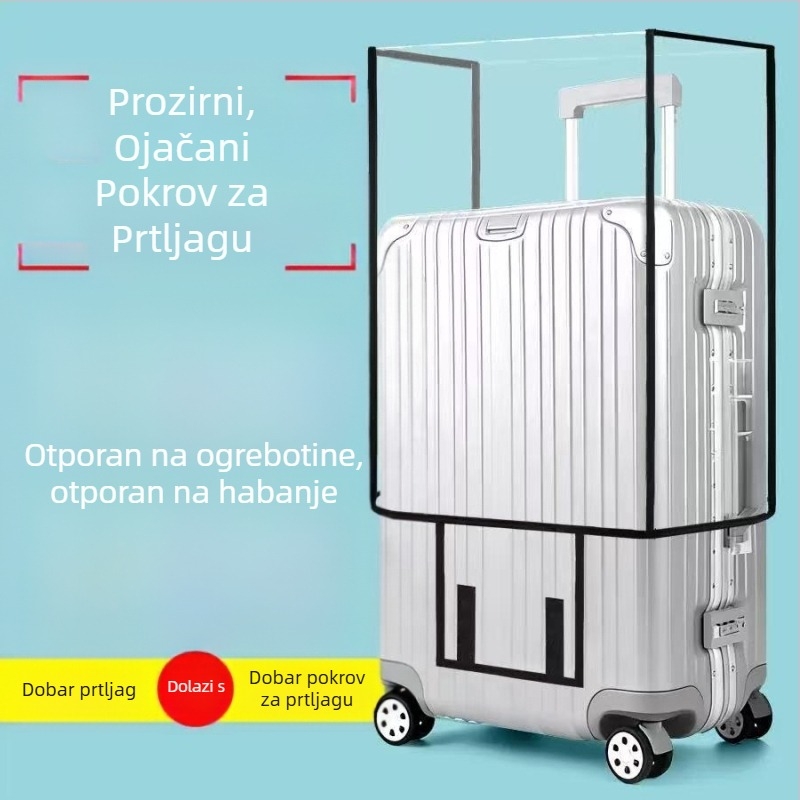 Prozirna futrola za kofer od PVC-a s EVA podlogom; vodootporna, antibakterijska, otporna na habanje