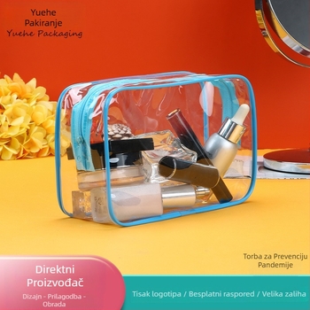 Prijenosna PVC torbica za kozmetiku, sklopiva, prozirna, velika zapremina za putovanja