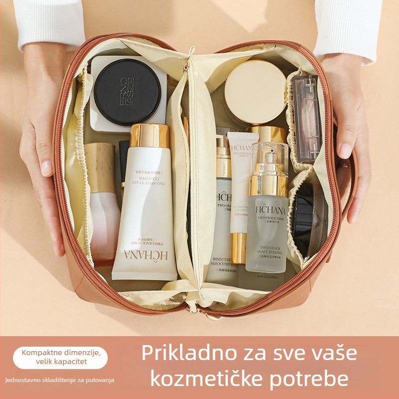 Make-up torbica Passeth – PU materijal, torba na ruku, višenamjenska, s velikim kapacitetom za putovanje
