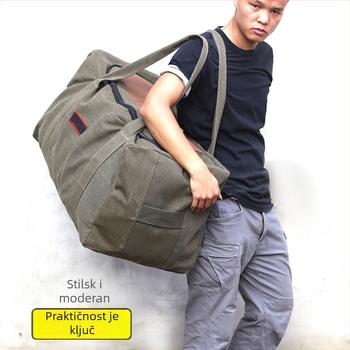 Kanvas torba za putovanje 56–75L, model 8120, unisex, prozračna, otporna na habanje i protiv krađe, za svakodnevnu upotrebu