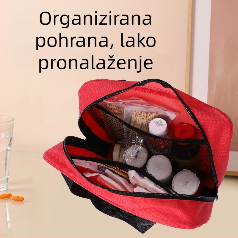 Prijenosni medicinski komplet u stilu ručne torbe, od 1680D Oxford platna, za unutarnju upotrebu