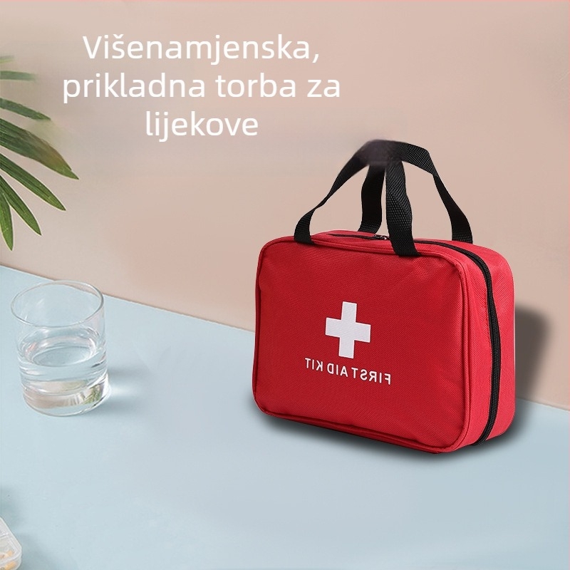 Prijenosni medicinski komplet u stilu ručne torbe, od 1680D Oxford platna, za unutarnju upotrebu