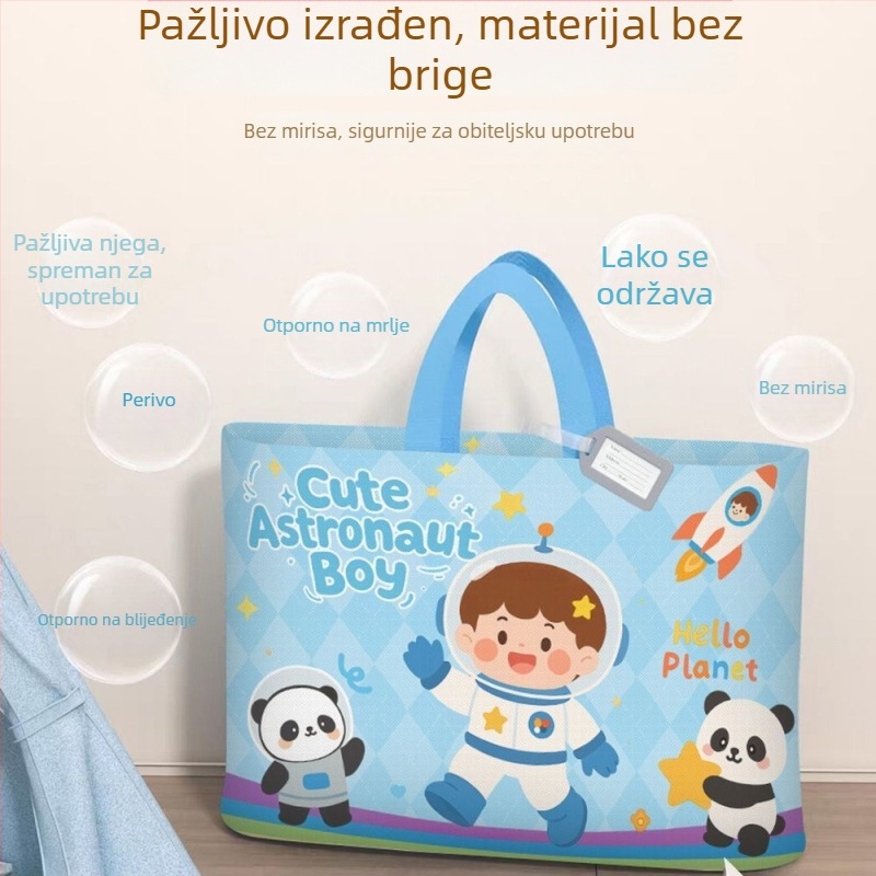 Torba za pohranu deke za vrtić s dvostrukim zatvaračem – višenamjenska torba za posteljinu, odjeću i dječje potrepštine