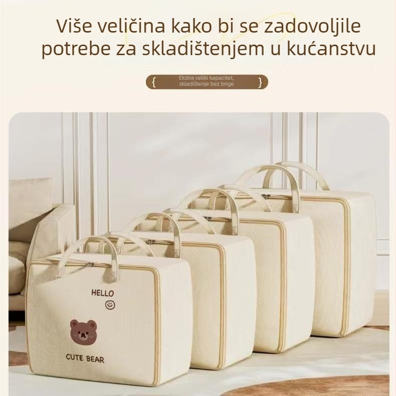 Torba za pohranu deke, velika kapaciteta, vodootporna i otporna na vlagu, organizator odjeće, ručno nošenje, crtani dizajn, za selidbu