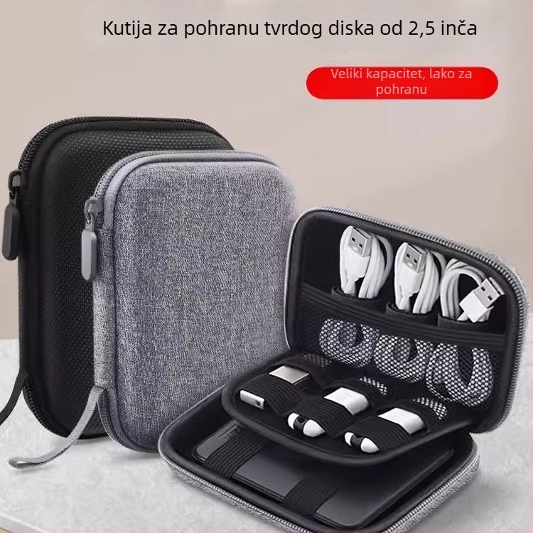 Putna torba za pohranu - ručni stil torbe, višenamjenska kutija za kabeli, punjače i male elektroničke uređaje, moderan minimalistički dizajn
