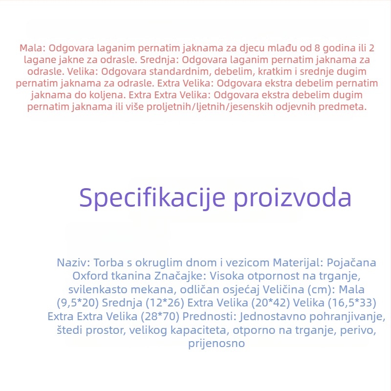 Kompresivna vreća za pohranu jakne svezivanjem – putni organizator odjeće