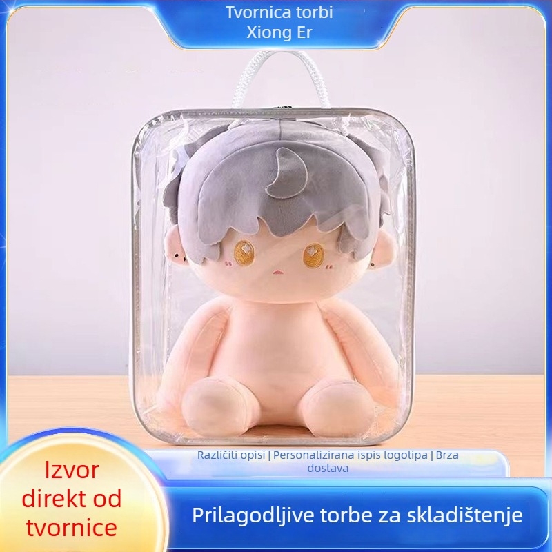 PVC torba preko tijela u obliku kocke, prozirna, višenamjenska za putovanja i pohranu kozmetike