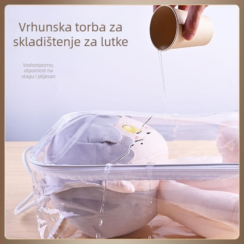 PVC torba preko tijela u obliku kocke, prozirna, višenamjenska za putovanja i pohranu kozmetike
