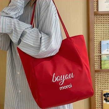 Krosbody torba od platna s prugama, velika kapaciteta, vertikalni kvadratni oblik, unutarnja patch džep