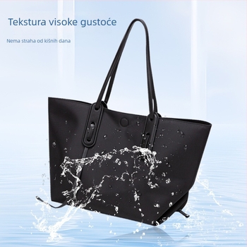 Ženska tote torba od Oxford platna, vodootporna, košarastog oblika, otvoreni gornji dio, podstava poliester