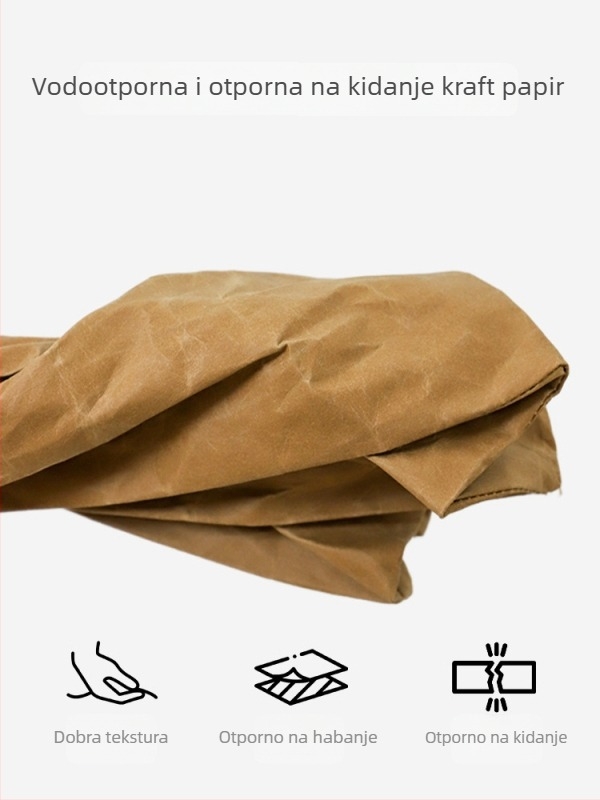 Torba od kraft papira, retro stil, vertikalnog kvadratnog oblika, magnetska kopča, bez podstave