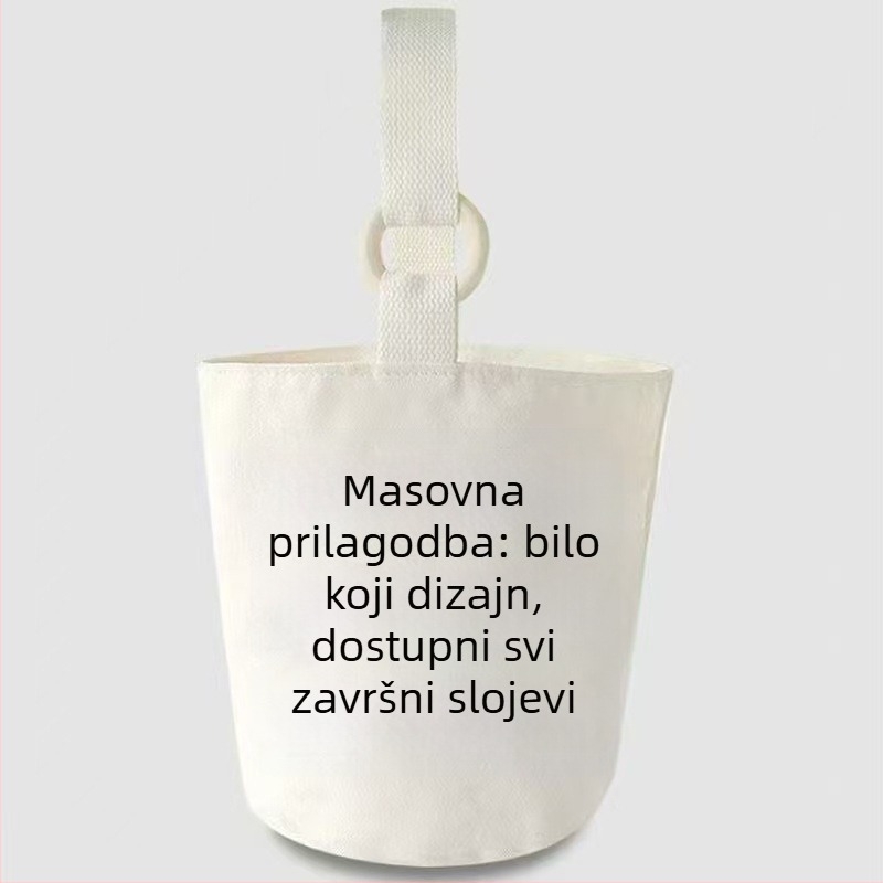 Platnena torba kofa s magnetskim zatvaračem, svjež i sladak stil, proljeće 2024