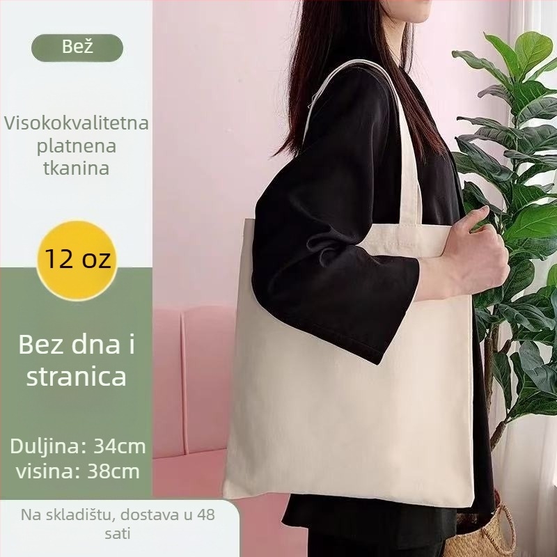 Platnena torba kofa s magnetskim zatvaračem, svjež i sladak stil, proljeće 2024