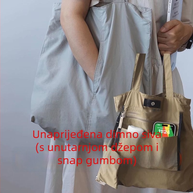 Ženska Tote torba — najlon, gradski minimalistički stil, podlaktna torba, ljeto 2025, svakodnevna upotreba