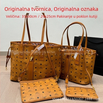 MCYUT Tote torba od prave kože, urbani minimalistički stil, vodoravni kvadratni oblik, poliester podstava, otvoreni vrh