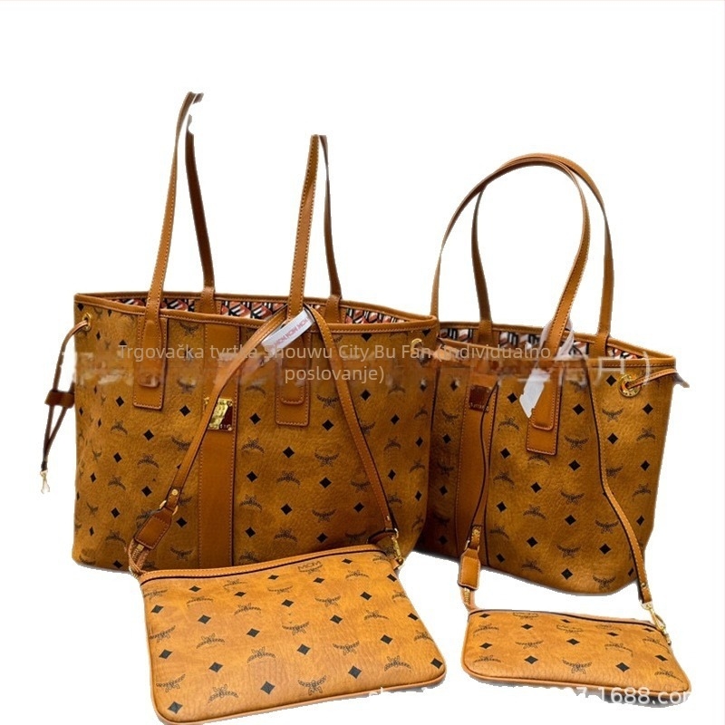 MCYUT Tote torba od prave kože, urbani minimalistički stil, vodoravni kvadratni oblik, poliester podstava, otvoreni vrh