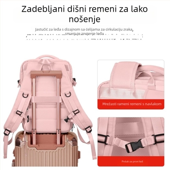 Proširivi poslovni ruksak velikog kapaciteta s pretincem za prijenosno računalo, unutarnji patch džep, Oxford materijal, zatvarač