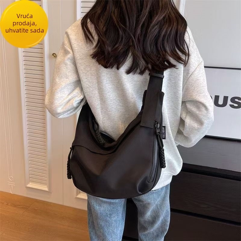 Casual crossbody torba od poliestera, zatvarač, podstava od najlona