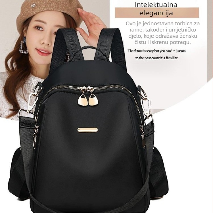 Ženski ruksak u gradskom stilu — Oxford platno, zatvarač, poliester podstava, unutarnja džep sa zatvaračem, unutarnji sloj