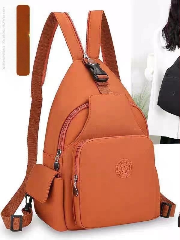 Unisex ruksak za svakodnevnu upotrebu s crossbody remenom, od Oxford platna, zatvarač, unutarnja džepa sa zatvaračem i laminiran džep, prozračan i vodootporan.