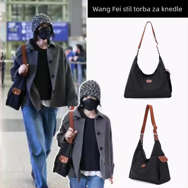 Torba Tote za poslovnu svakodnevnu upotrebu, Oxford platno, dumpling oblik, zatvarač
