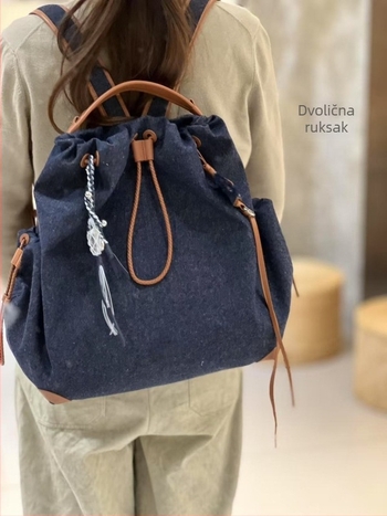 Oxford materijal ruksak, zatvaranje na šnuru, džep za laptop, džepovi sa zip zatvaračima, vodootporan