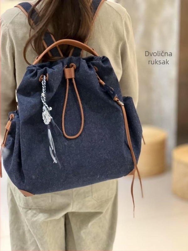 Oxford materijal ruksak, zatvaranje na šnuru, džep za laptop, džepovi sa zip zatvaračima, vodootporan