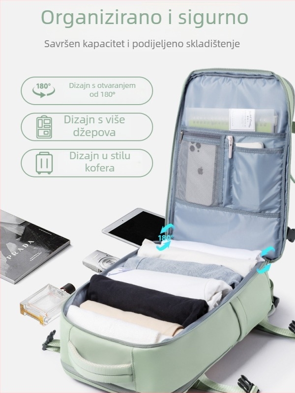 Unisex ruksak za putovanje s velikim kapacitetom, lagan, za školu i planinarenje