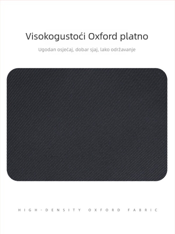 Ženska torbica preko ramena od Oxford platna sa zatvaračem, poliesterskom podlogom, horizontalnog kvadratnog oblika, unutarnji džepovi sa zatvaračem, džep za telefon i dokumente
