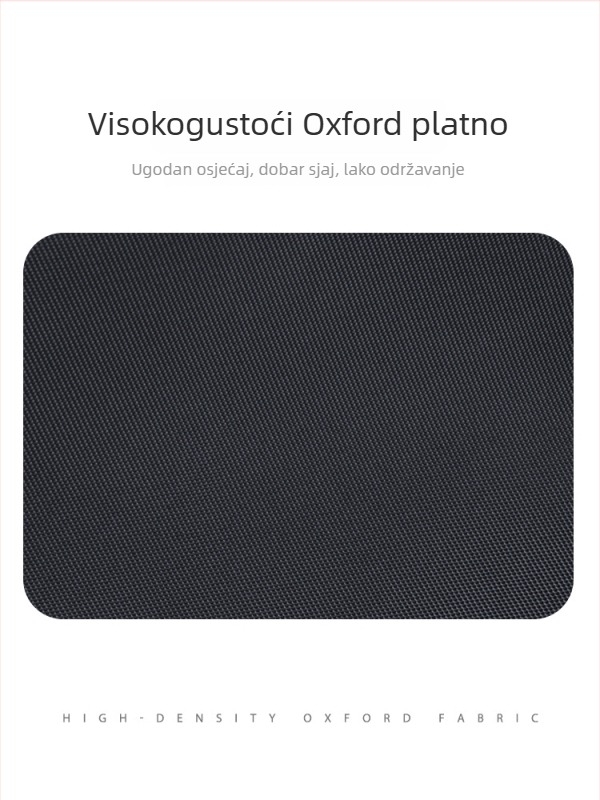 Ženska torbica preko ramena od Oxford platna sa zatvaračem, poliesterskom podlogom, horizontalnog kvadratnog oblika, unutarnji džepovi sa zatvaračem, džep za telefon i dokumente