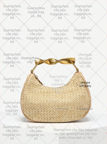 Kabelica od slame u dumpling-stilu sa zatvaračem i poliesterom podstavom – gradska jednostavnost